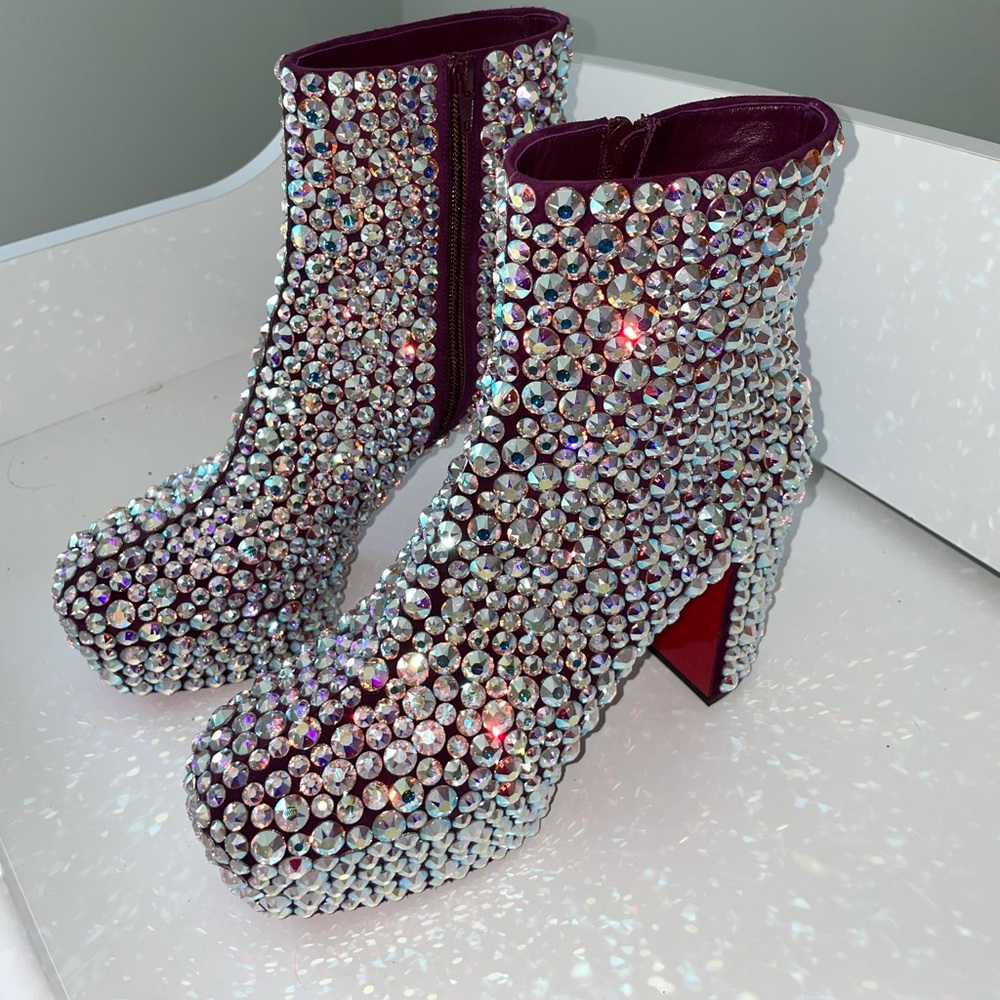 SOLD! RARE Christian Louboutin STRASS Boots - Picture 5 of 17
